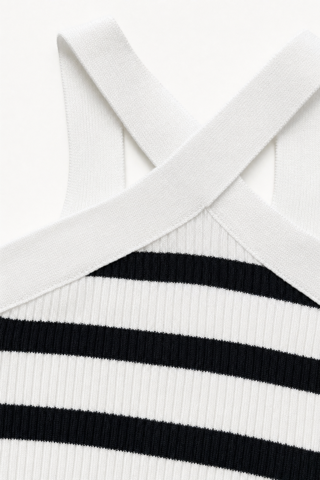 Talia Striped Halter Knit Top detail view