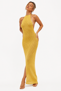 Serena Open-Knit Halter Maxi Dress studio hero