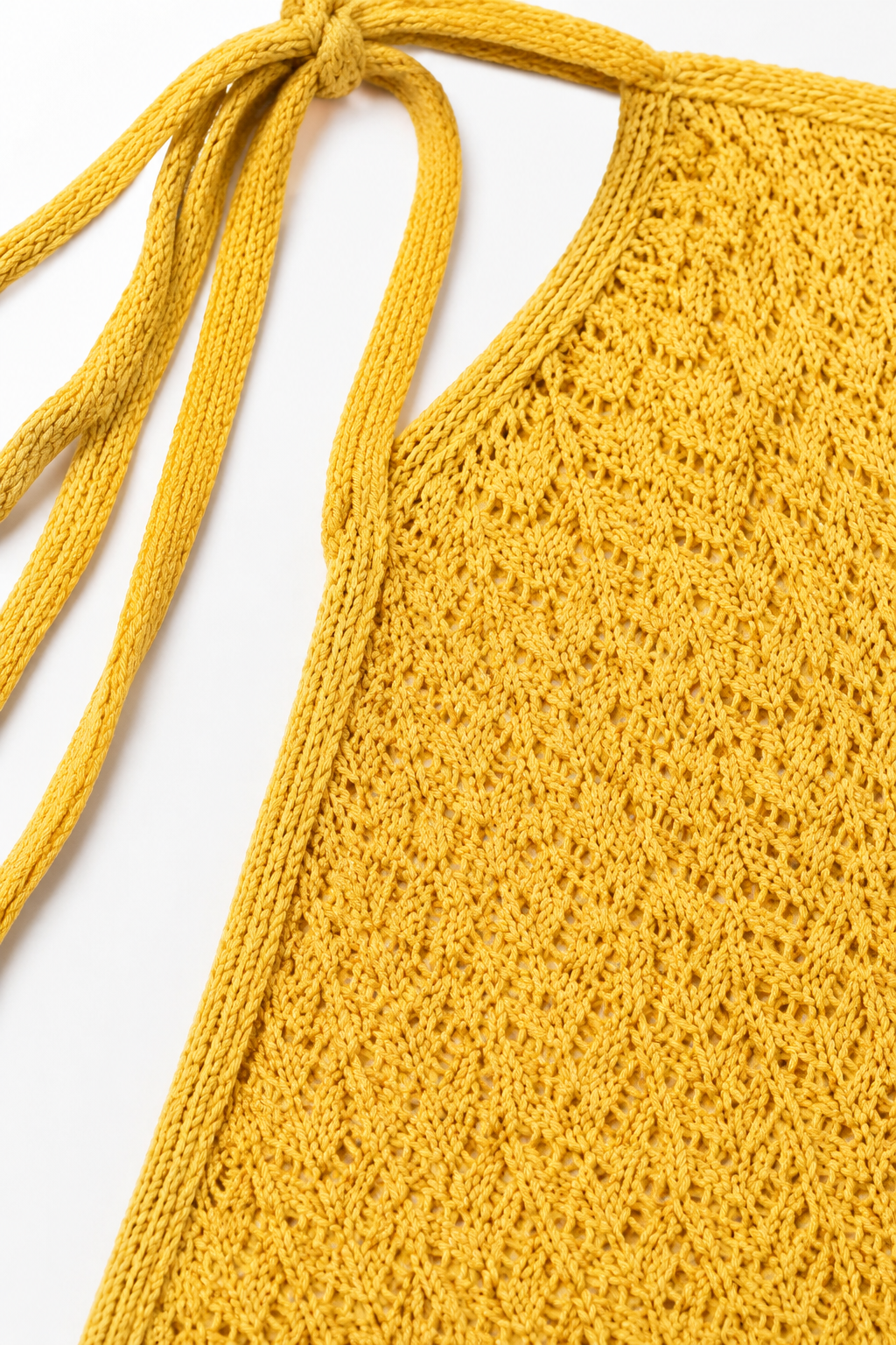 Serena Open-Knit Halter Maxi Dress detail view