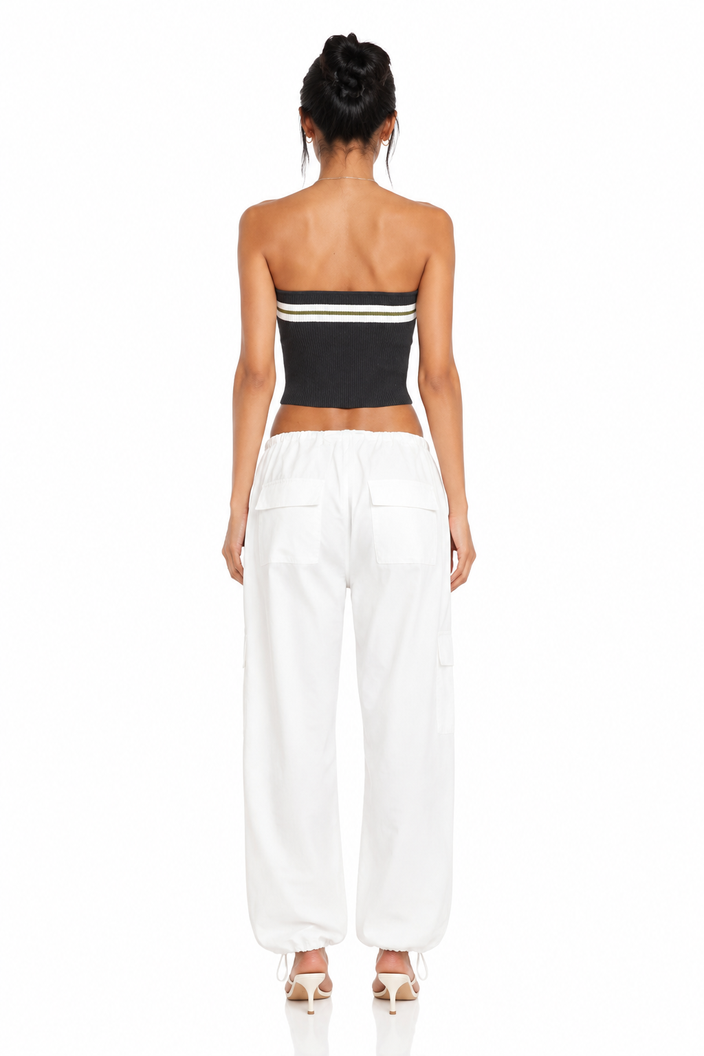 Zia Striped Knit Tube Top back view