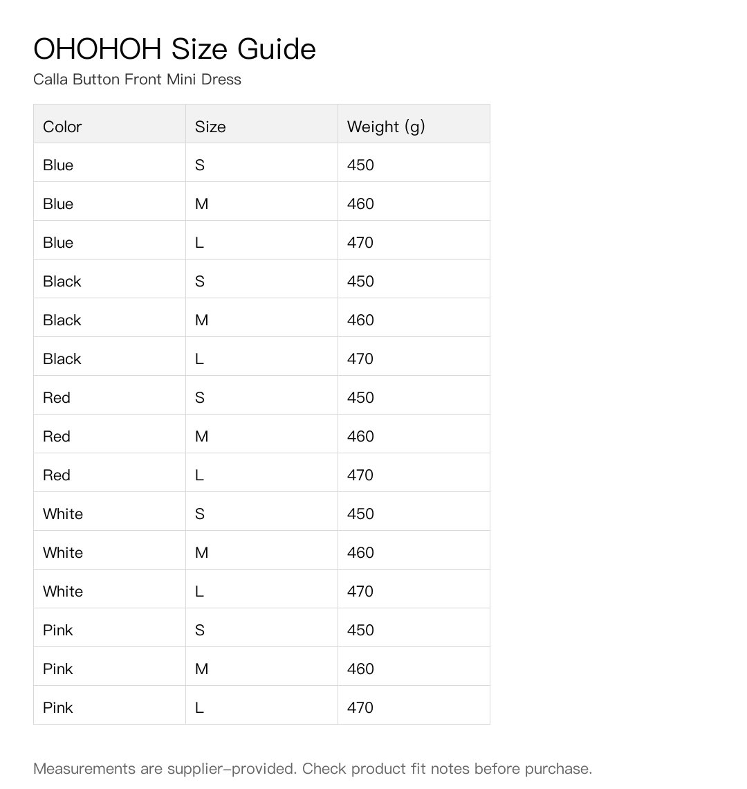 Calla Button Front Mini Dress size guide