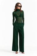 Aerin Sheer Mock Neck Top studio hero