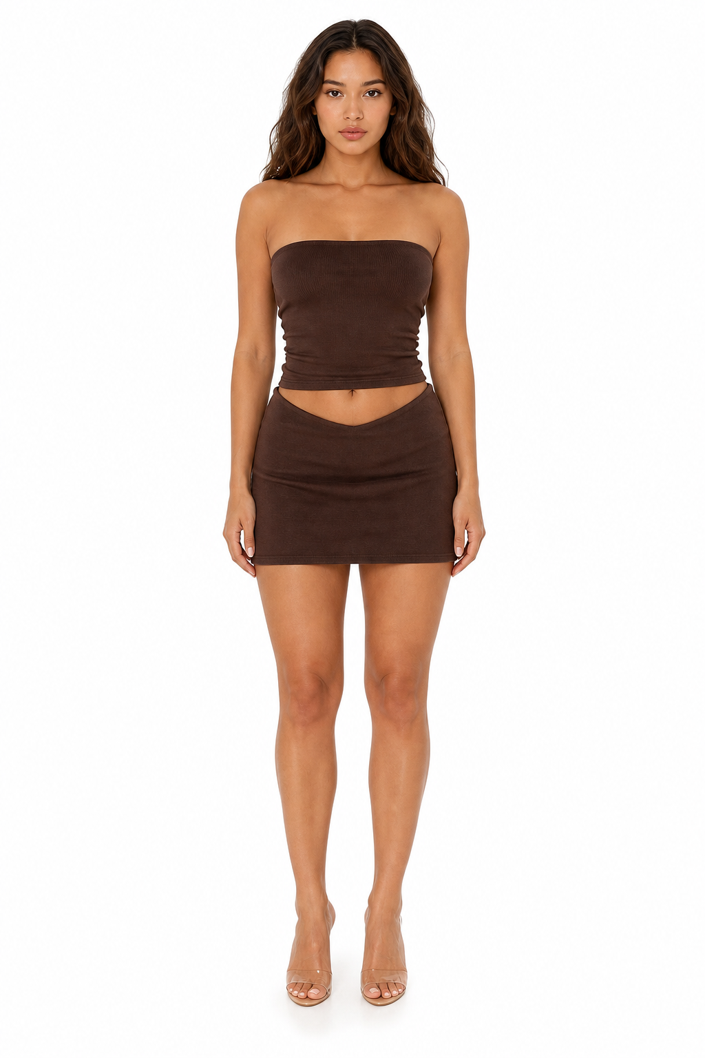 Blaire Bandeau Mini Skirt Set front view