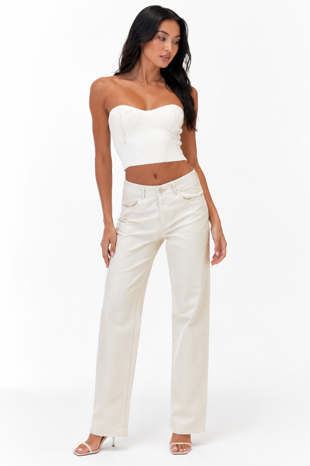 Arielle Open-Knit Bandeau Top studio hero