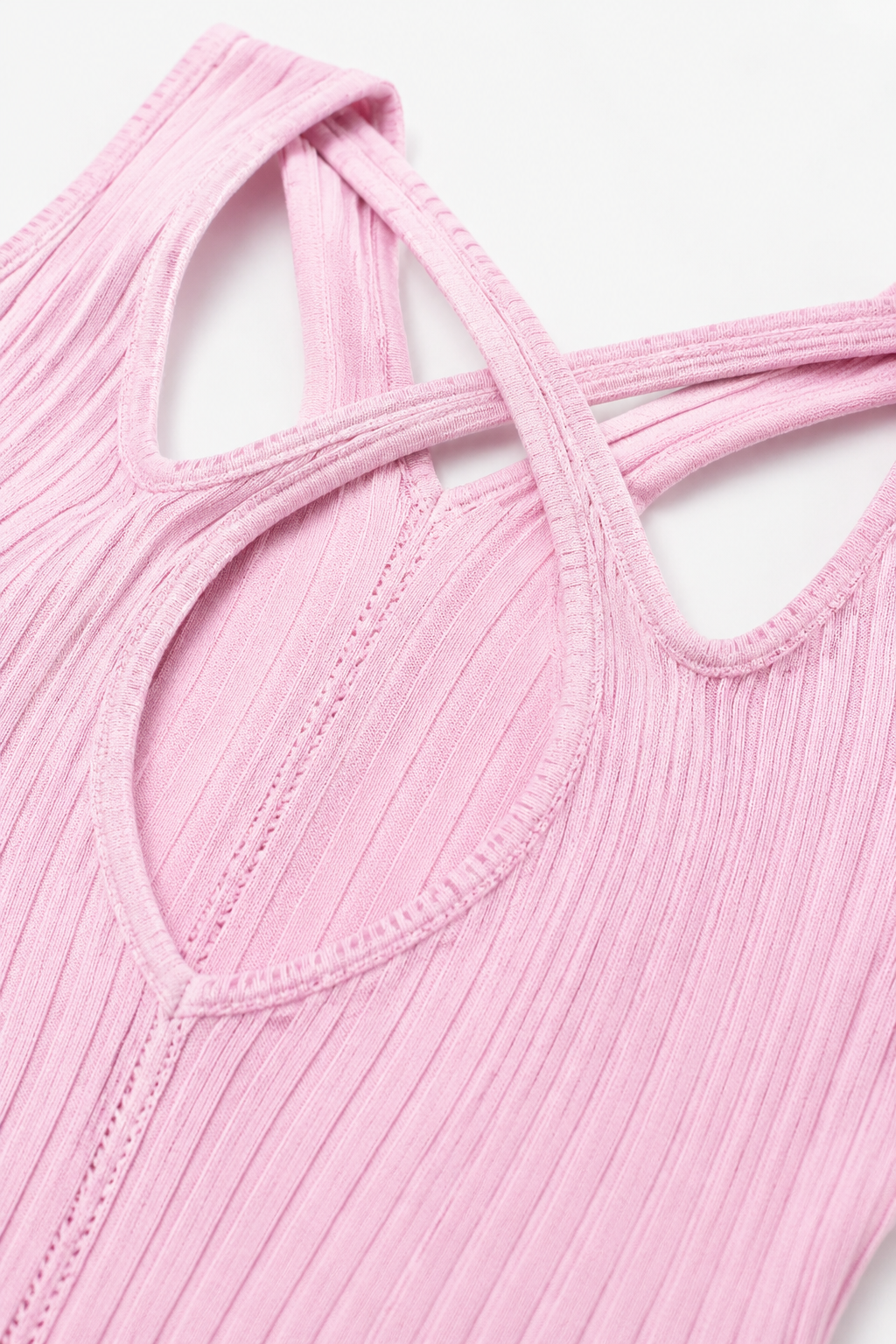 Luna Ribbed Side-Slit Midi Dress detail view