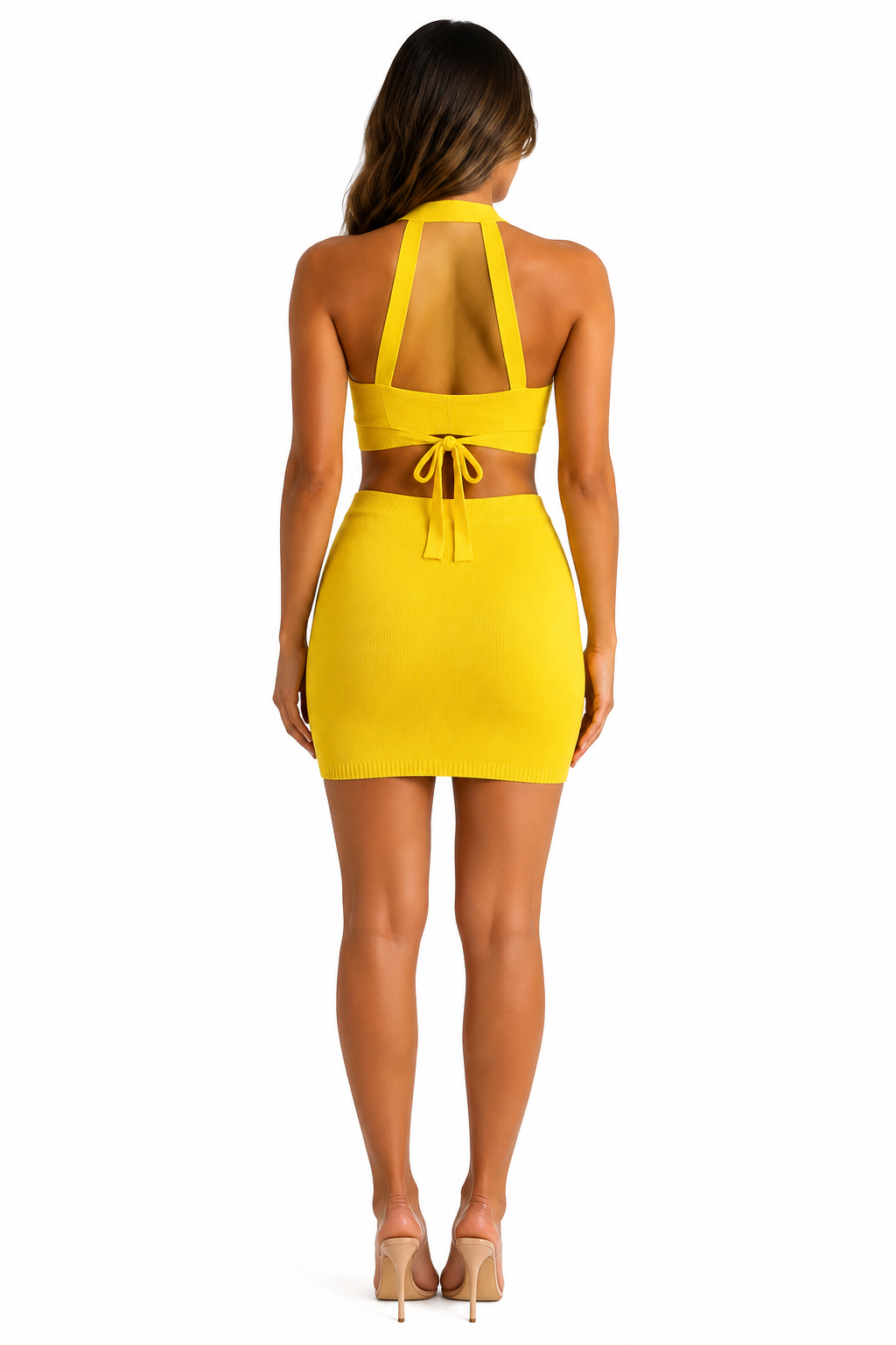 Soleil Open-Back Cami Skirt Set back view