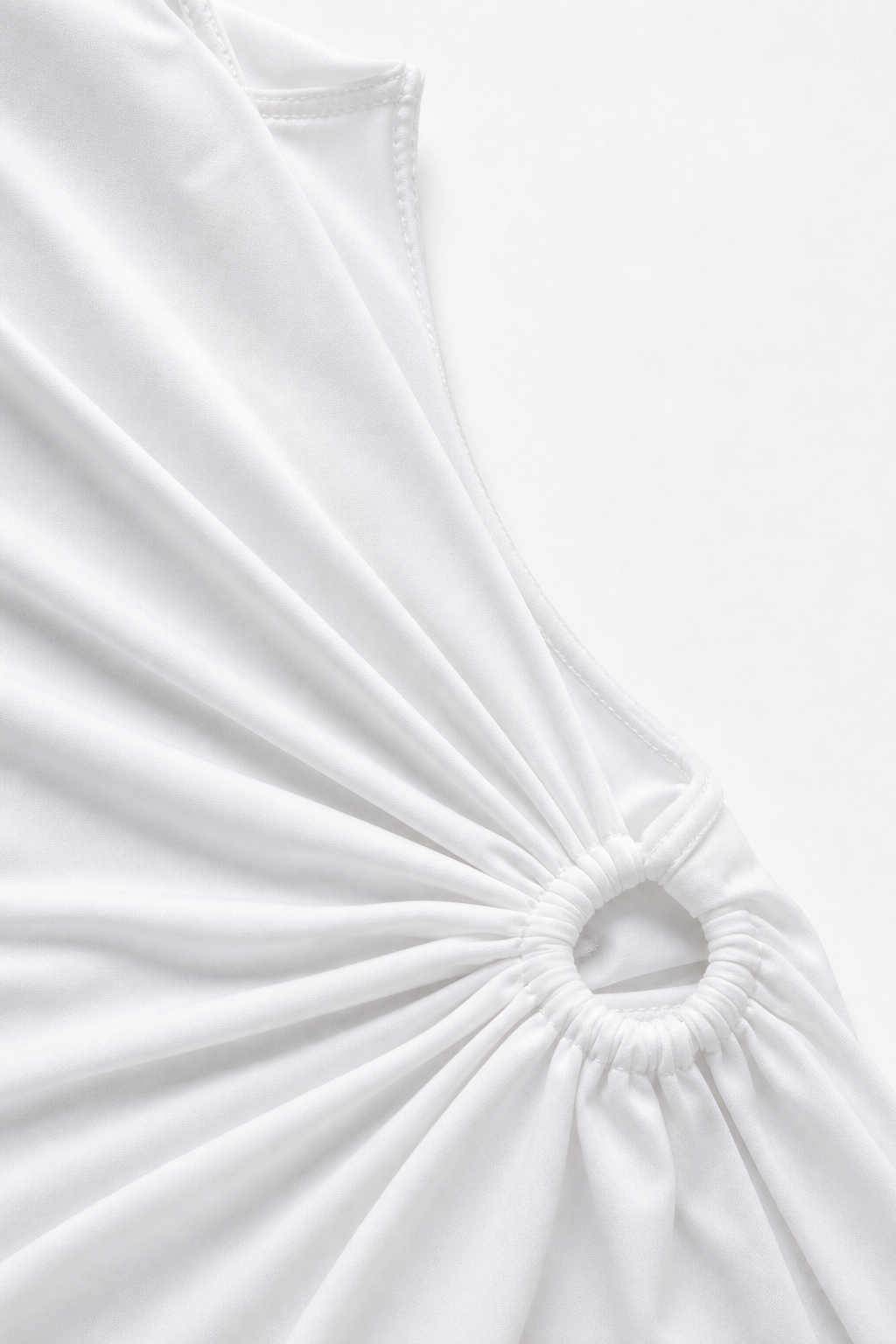 Aster One-Shoulder Halter Dress detail view