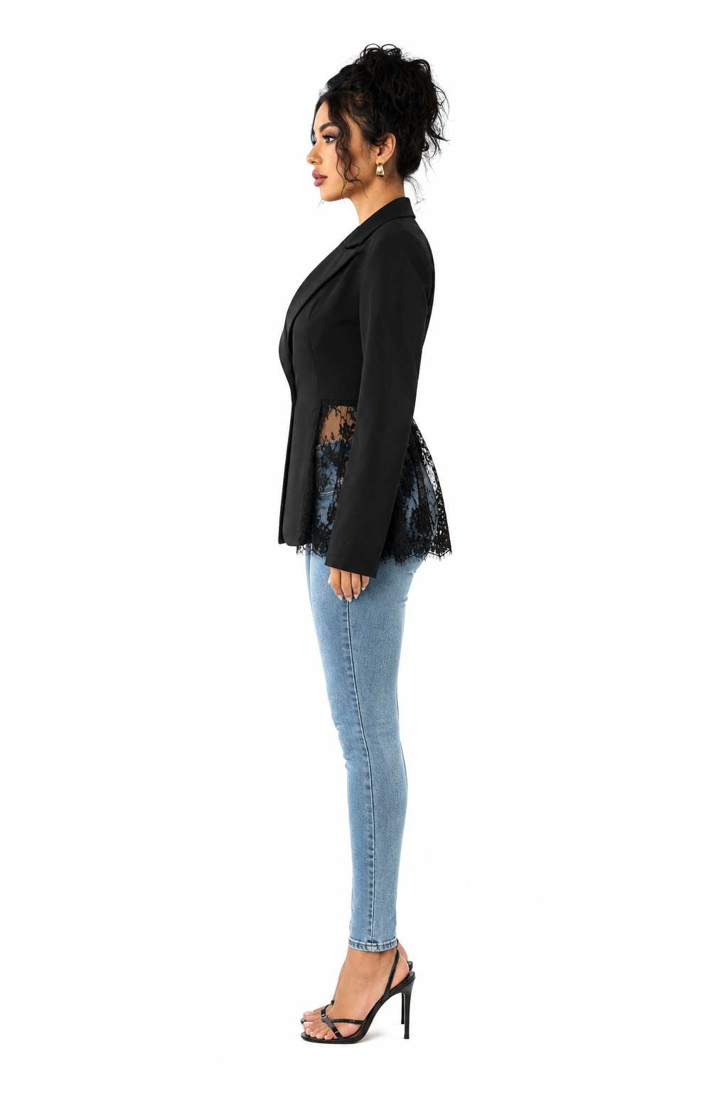 Monroe Lace Waist Blazer side view