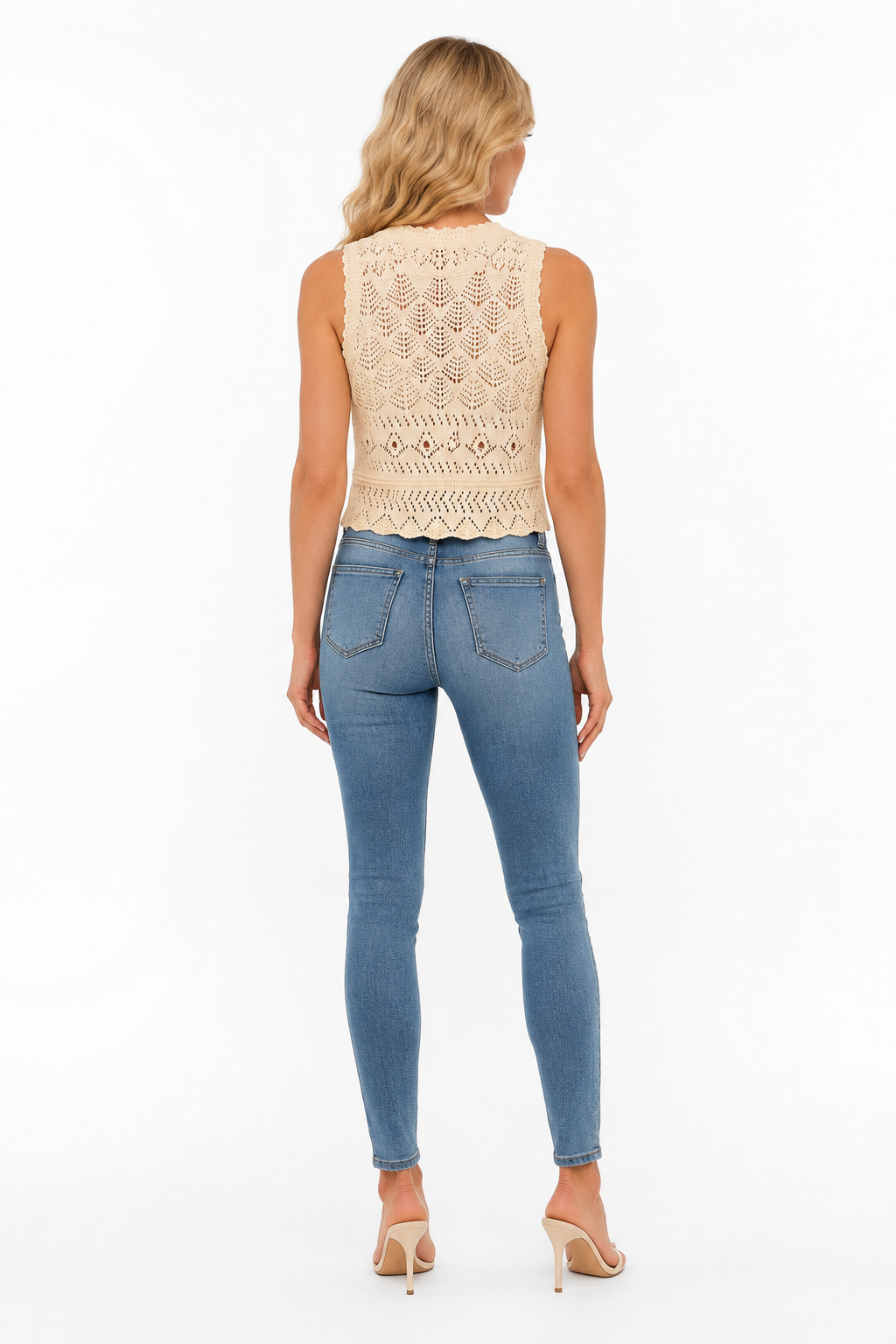 Solana Lace Kimono Cover Up back view