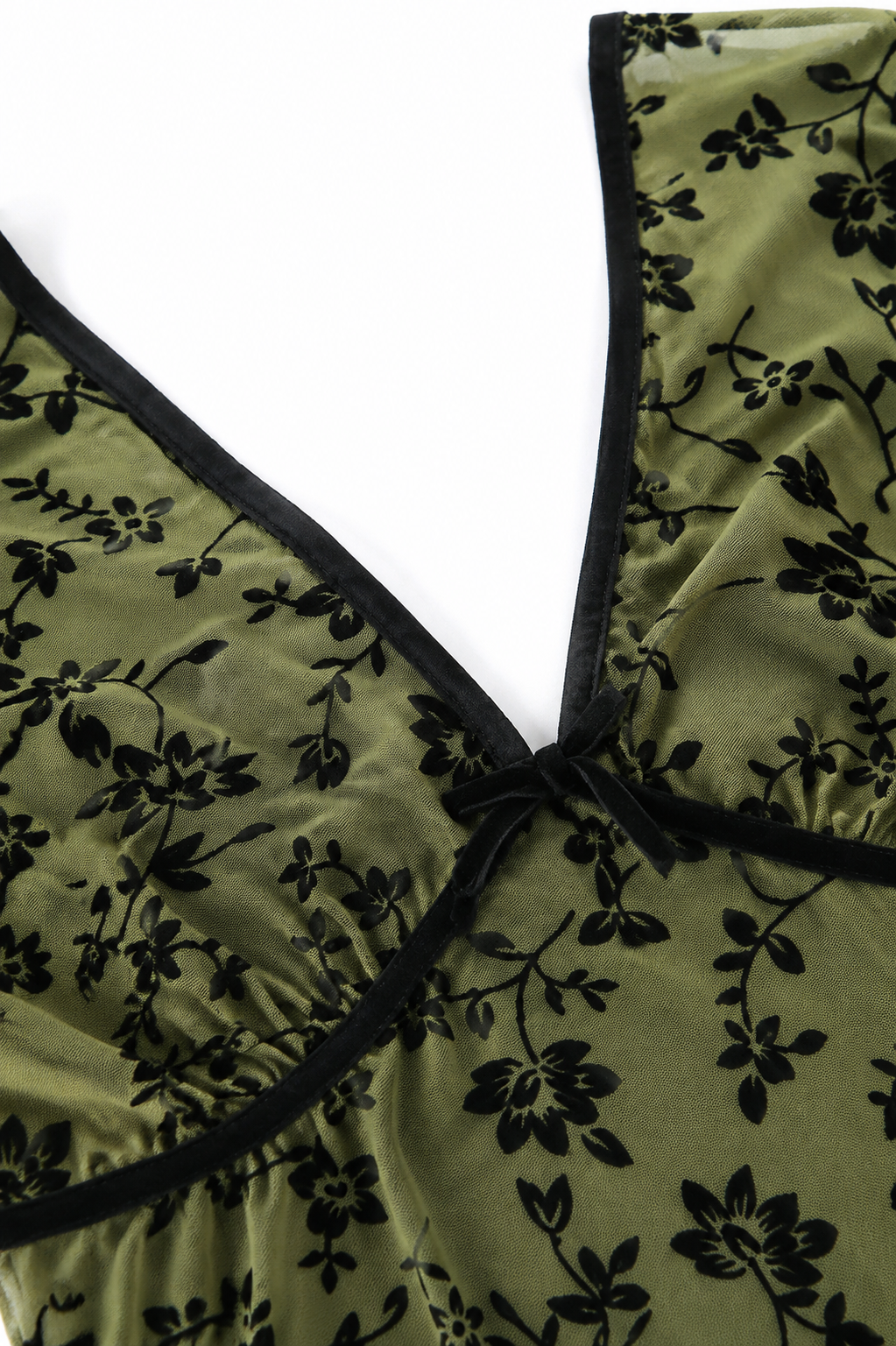Amara Floral Contrast A Line Skirt detail view