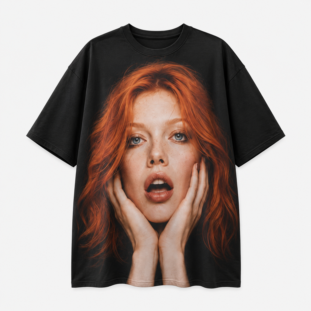Black Loose-Fit Statement T-Shirt