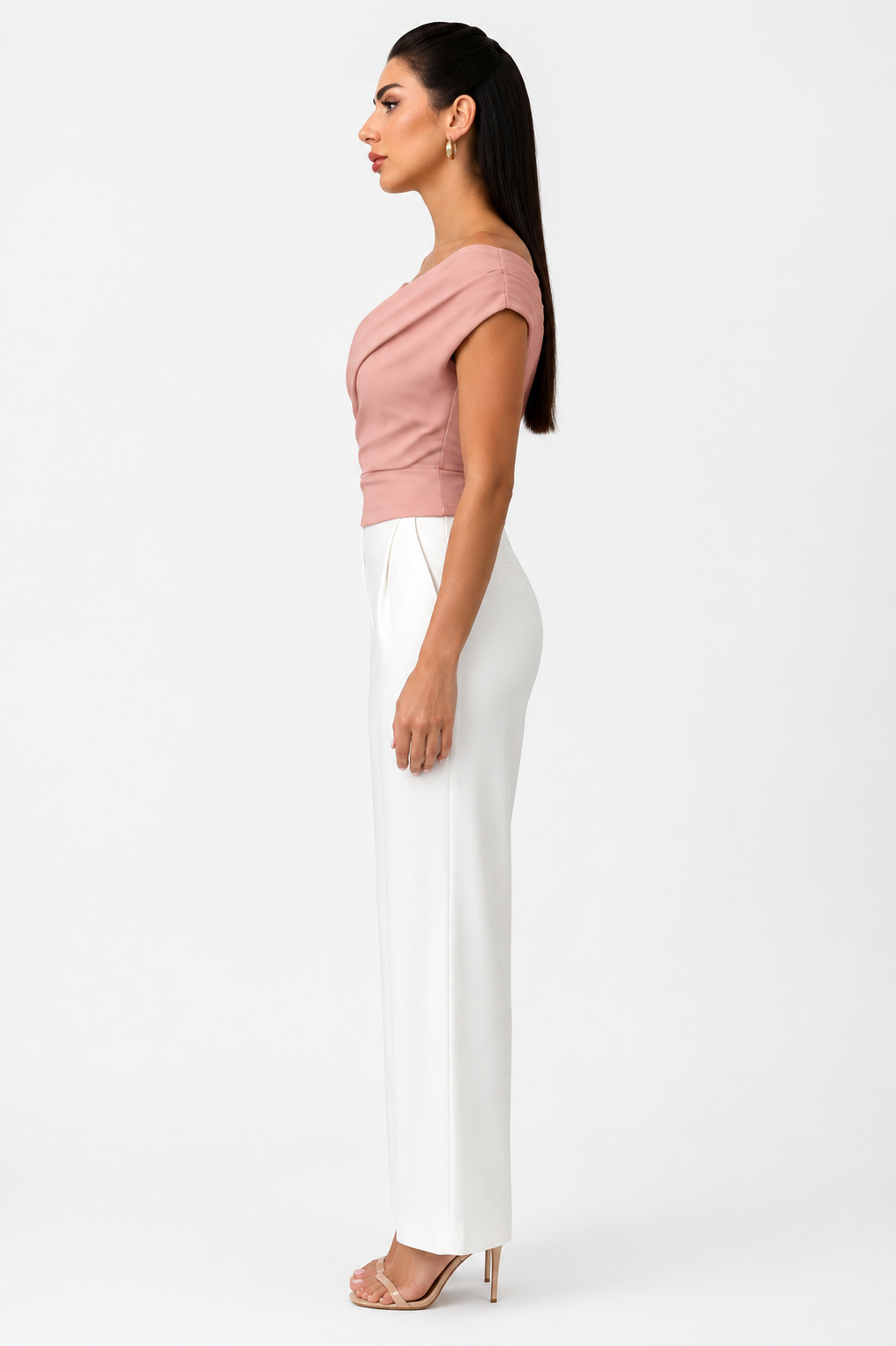 Sloane One Shoulder Crop Top side view