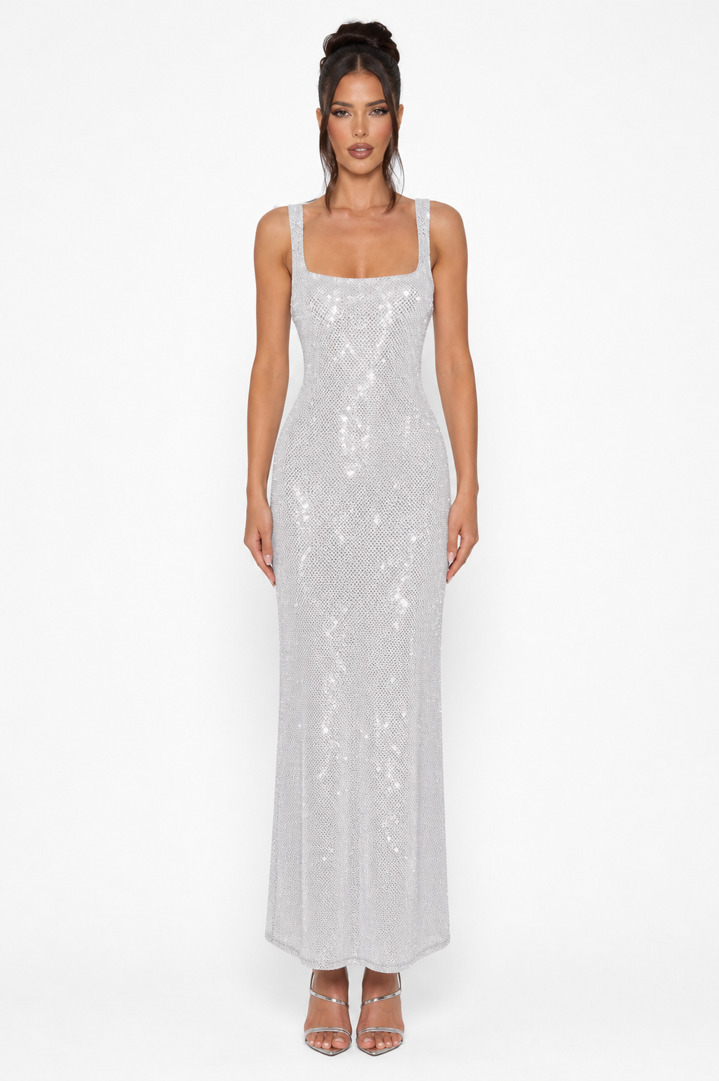 Gia Sequin Cami Mini Dress front view