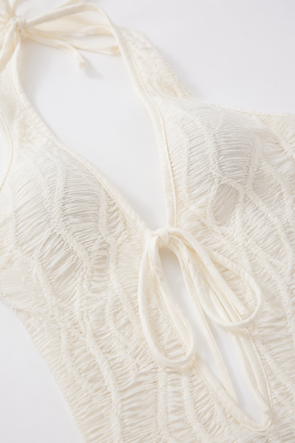 Bianca Halter Tie Mini Dress detail view
