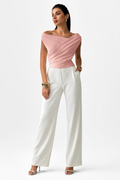 Sloane One Shoulder Crop Top studio hero